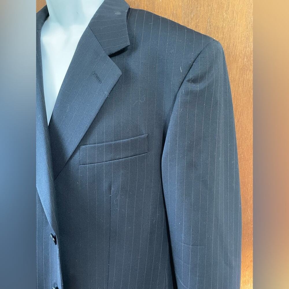 Black Wool pinstripe suit
